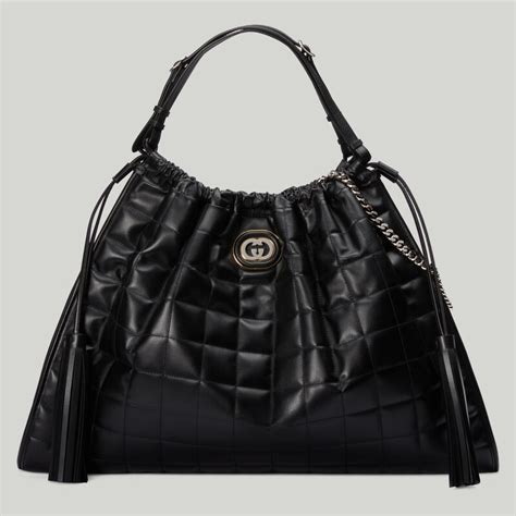 gucci black imprime tote bag 001998|gucci deco large tote bag.